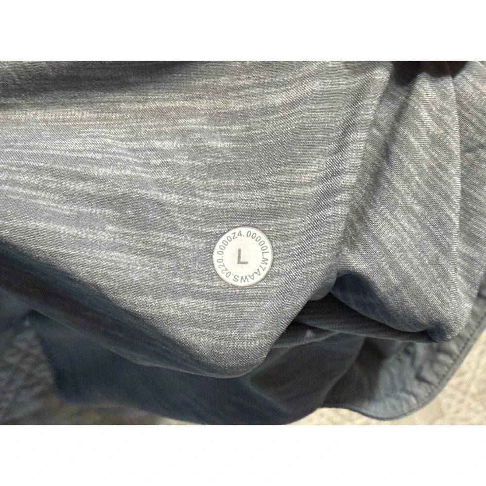 Lululemon THE Linerless Short Men Large Grey Heathered Training Gym Athletic
